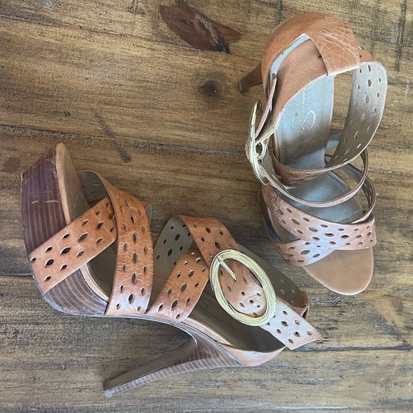 Jessica Simpson Annetty Sandal Heels GUC - Picture 3 of 6